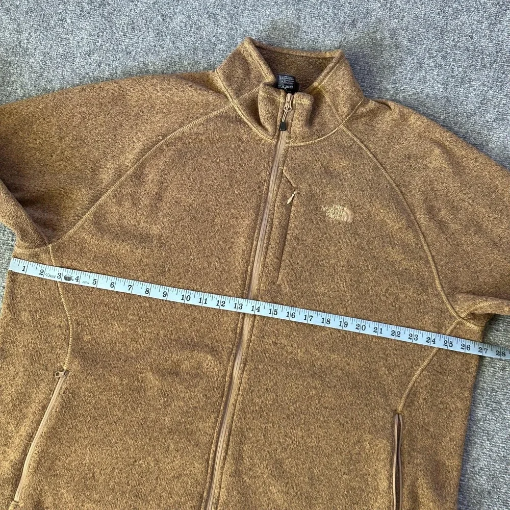 The‎ North Face Jacket Mens 2XL Brown Fleece Full Zip Hiking Casual Outdoor Warm